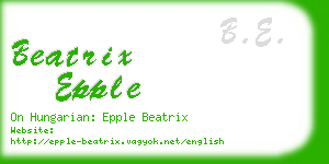 beatrix epple business card